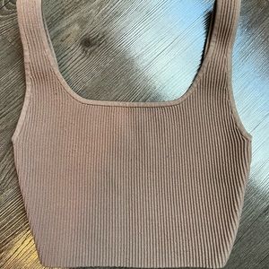 Aritzia Sculpt Knit Squareneck Cropped Tank